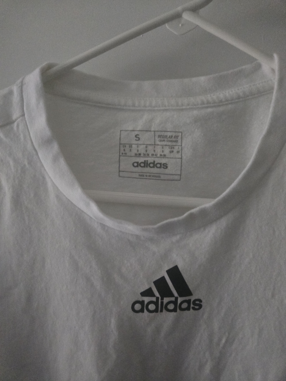 adidas Women's White Logo Crewneck Tee - Picture 4 of 5